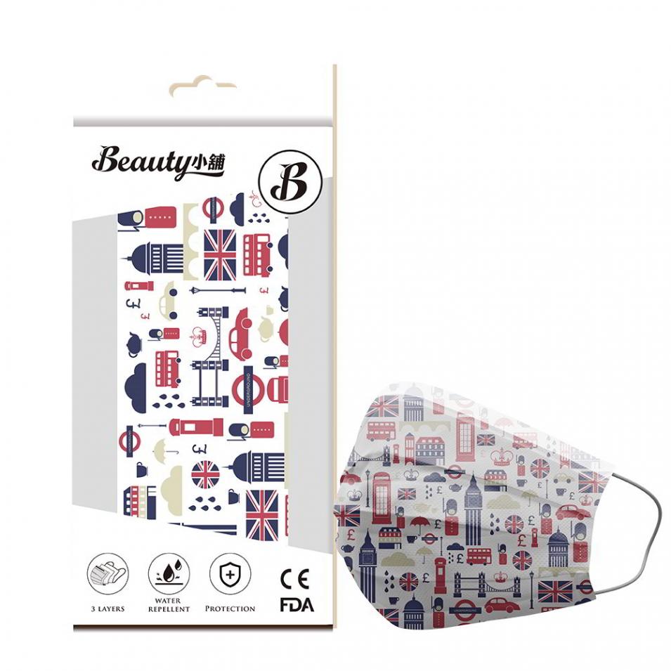 【Beauty Shop】Adult Mask_British style 10 pcs/box