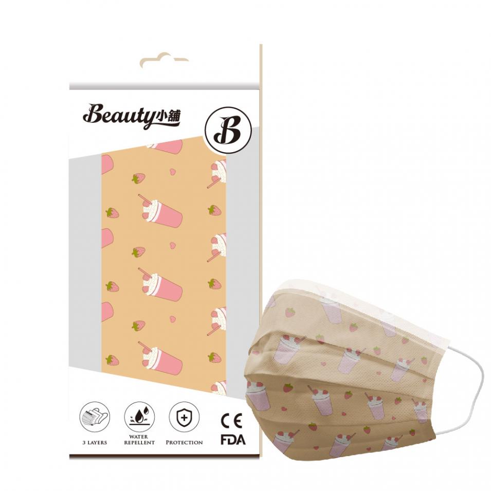 【Beauty Shop】Adult Mask_ Strawberry Oolong Milk Tea 10 pcs/box